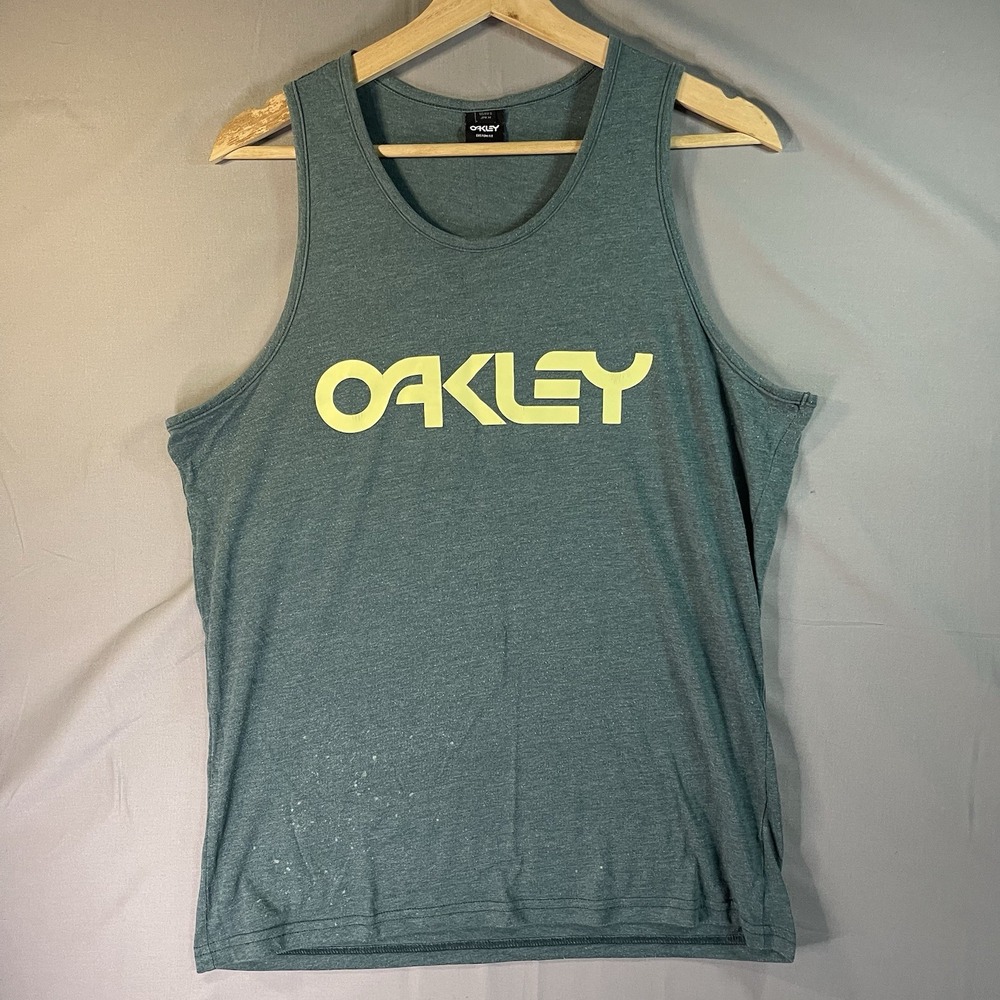 Oakley Aqua Blue Logo Tank Top Men's Medium (Bleachmarks)
